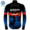 Wielershirt 2022 Baloise-Trek Lions Black Lange Mouw Winter Thermal Fleece Rood Blauw